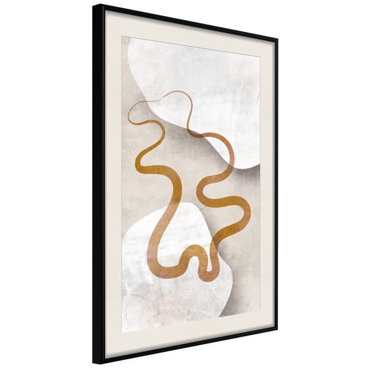 Wall Poster Wavy Ribbon - Orange Shape on White and Beige Backgrounds 144767 additionalImage 6