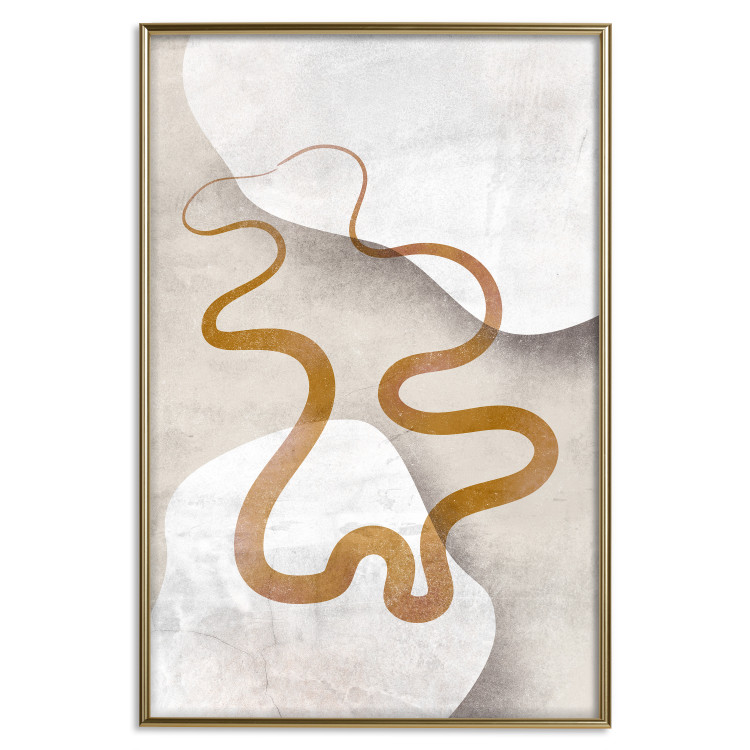 Wall Poster Wavy Ribbon - Orange Shape on White and Beige Backgrounds 144767 additionalImage 15