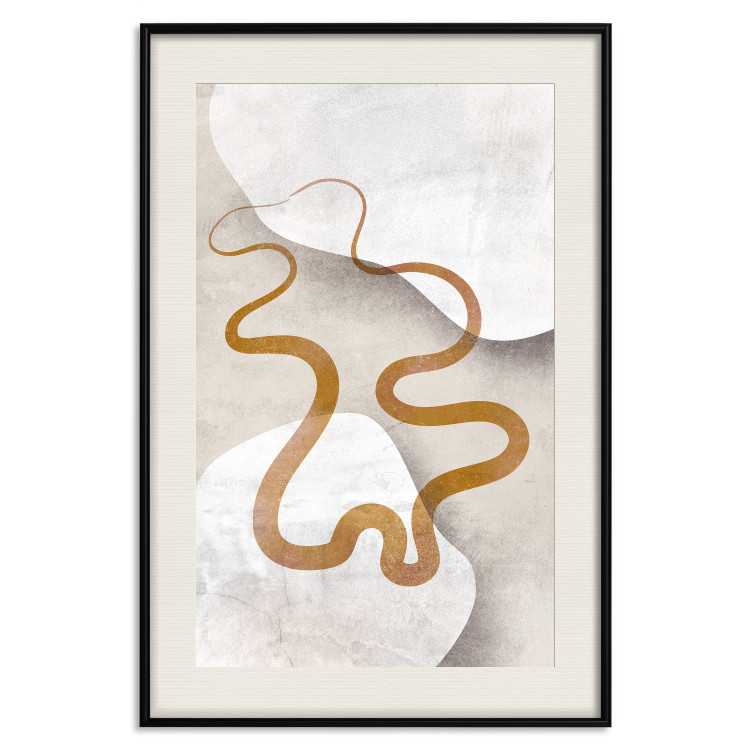 Wall Poster Wavy Ribbon - Orange Shape on White and Beige Backgrounds 144767 additionalImage 26