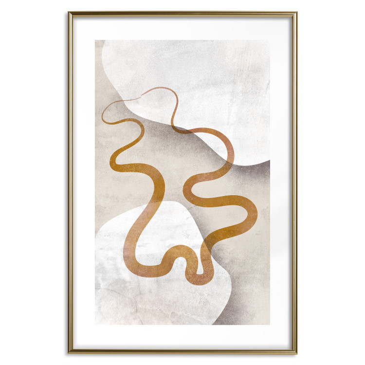 Wall Poster Wavy Ribbon - Orange Shape on White and Beige Backgrounds 144767 additionalImage 27