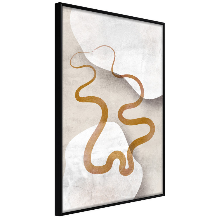 Wall Poster Wavy Ribbon - Orange Shape on White and Beige Backgrounds 144767 additionalImage 3