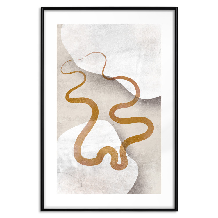 Wall Poster Wavy Ribbon - Orange Shape on White and Beige Backgrounds 144767 additionalImage 21