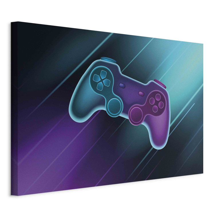 Large canvas print Console Pad - Gamer Gadget in Neon Colors on a Dark Background [Large Format] 151167 additionalImage 3