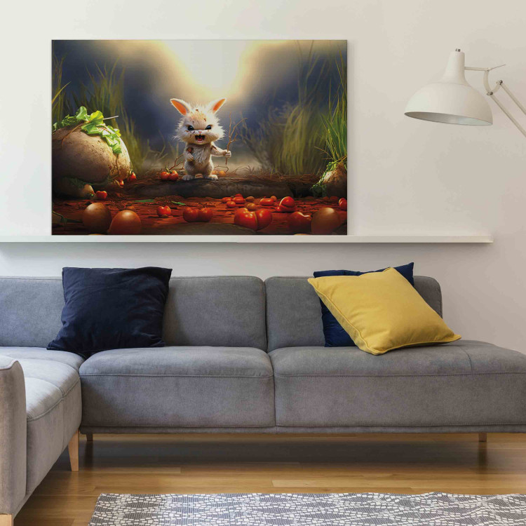 Canvas Print Garden Robber - A Small Rabid Bunny Hunting for Vegetables 151567 additionalImage 5