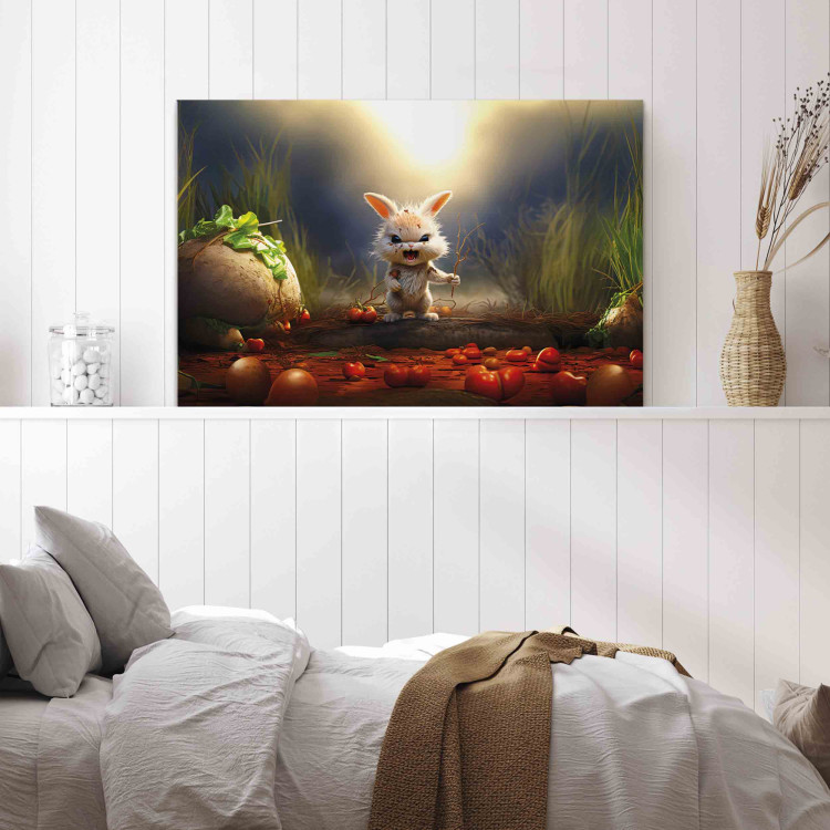 Canvas Print Garden Robber - A Small Rabid Bunny Hunting for Vegetables 151567 additionalImage 9