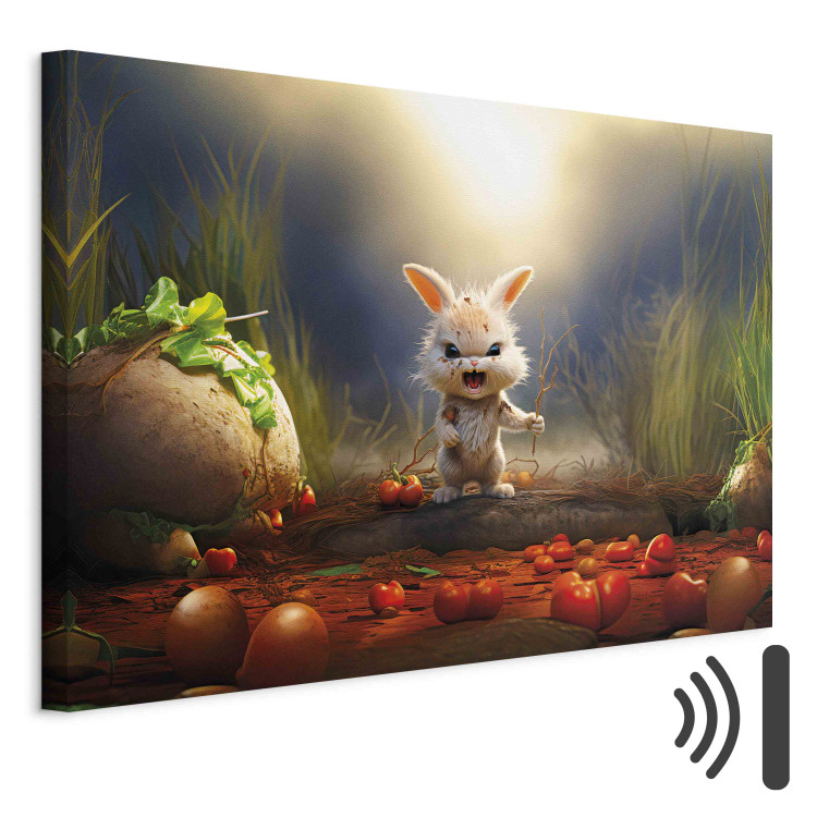 Canvas Print Garden Robber - A Small Rabid Bunny Hunting for Vegetables 151567 additionalImage 8