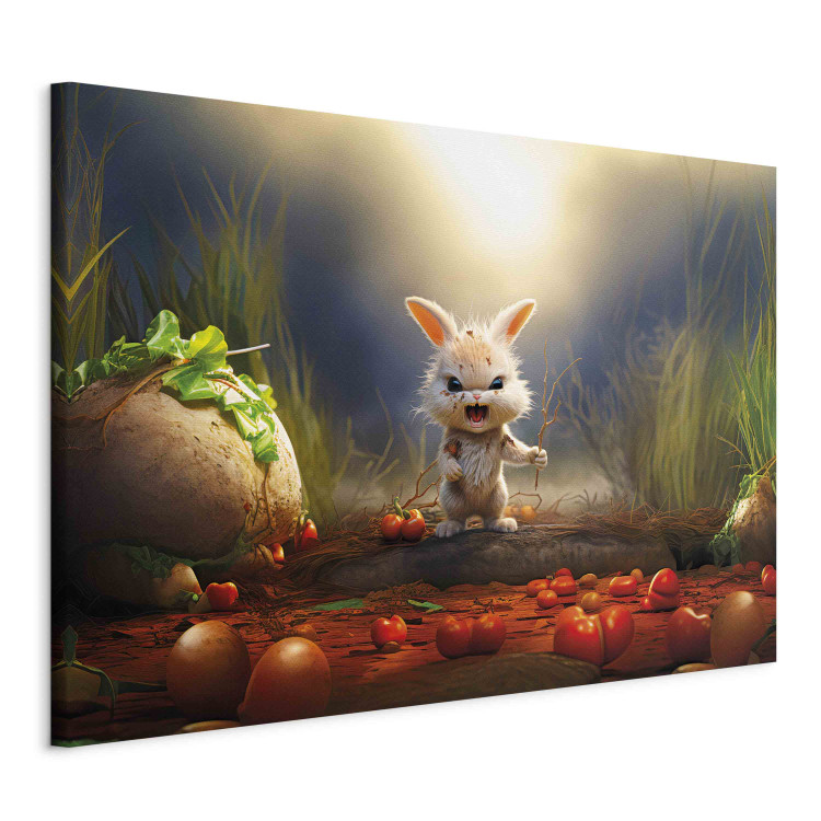 Canvas Print Garden Robber - A Small Rabid Bunny Hunting for Vegetables 151567 additionalImage 2