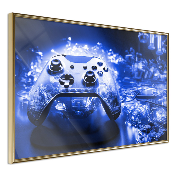 Wall Poster Gaming Technology - A Game Pad on an Intensely Navy Blue Background 151967 additionalImage 3