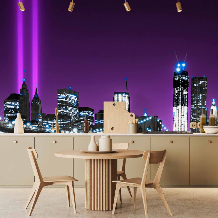 Wall Mural New York in Purple - Manhattan and Architecture with the Brooklyn Bridge 61567 additionalImage 6