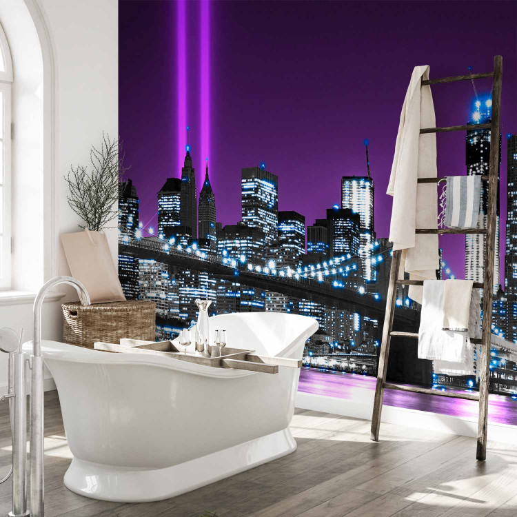 Wall Mural New York in Purple - Manhattan and Architecture with the Brooklyn Bridge 61567 additionalImage 8