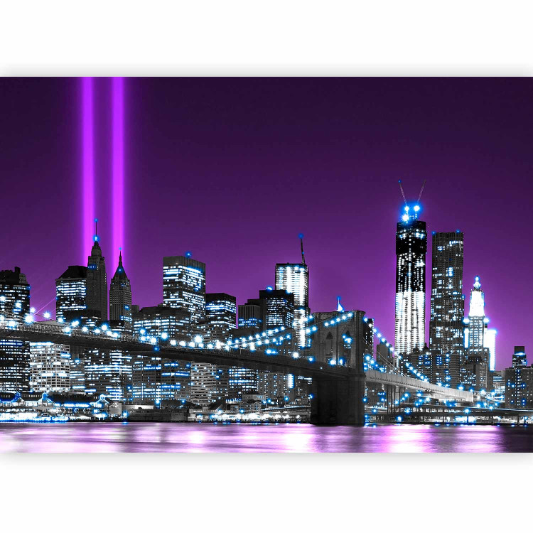 Wall Mural New York in Purple - Manhattan and Architecture with the Brooklyn Bridge 61567 additionalImage 5