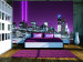 Wall Mural New York in Purple - Manhattan and Architecture with the Brooklyn Bridge 61567