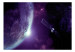 Photo Wallpaper Purple Universe - cosmic landscape with stars, Earth, and a satellite 64567 additionalThumb 1