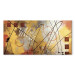 Canvas Art Print Warm Thoughts - Abstraction of Hand-Painted Geometric Figures 98167