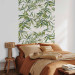 Wall Mural Bamboo thicket - dense composition of tropical leaves on white background 113777 additionalThumb 2