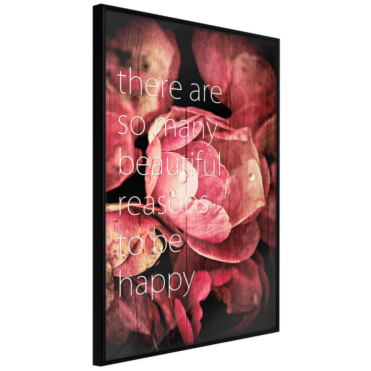 Wall Poster There Are so Many Beautiful Reasons to Be Happy - White text and flowers 114377 additionalImage 10