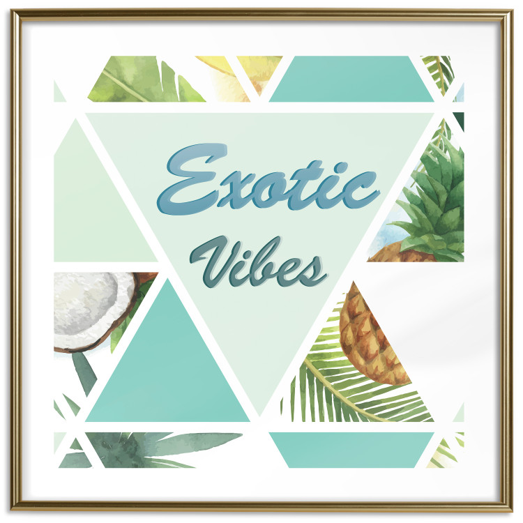 Wall Poster Exotic Vibes (Square) - summer composition with tropical food 114577 additionalImage 16