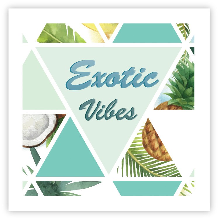 Wall Poster Exotic Vibes (Square) - summer composition with tropical food 114577 additionalImage 25