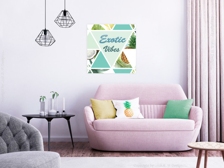 Wall Poster Exotic Vibes (Square) - summer composition with tropical food 114577 additionalImage 23