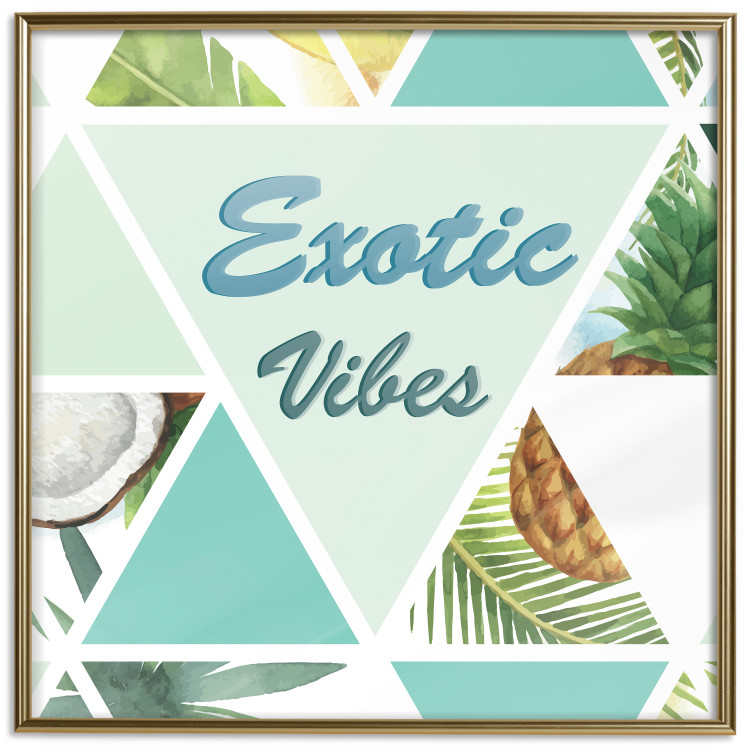 Wall Poster Exotic Vibes (Square) - summer composition with tropical food 114577 additionalImage 20