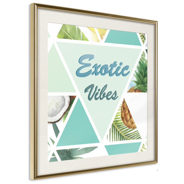 Wall Poster Exotic Vibes (Square) - summer composition with tropical food 114577 additionalImage 2