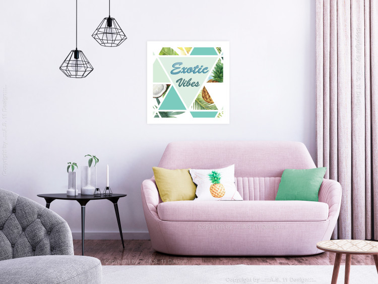 Wall Poster Exotic Vibes (Square) - summer composition with tropical food 114577 additionalImage 4