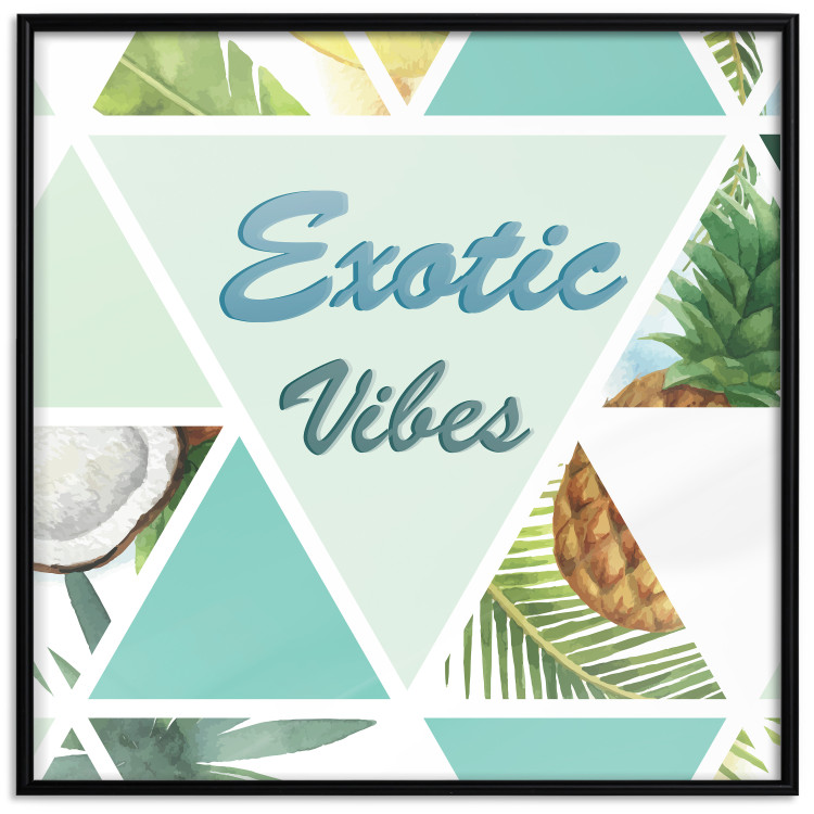 Wall Poster Exotic Vibes (Square) - summer composition with tropical food 114577 additionalImage 24
