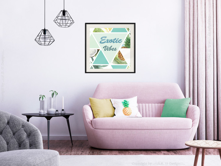 Wall Poster Exotic Vibes (Square) - summer composition with tropical food 114577 additionalImage 22