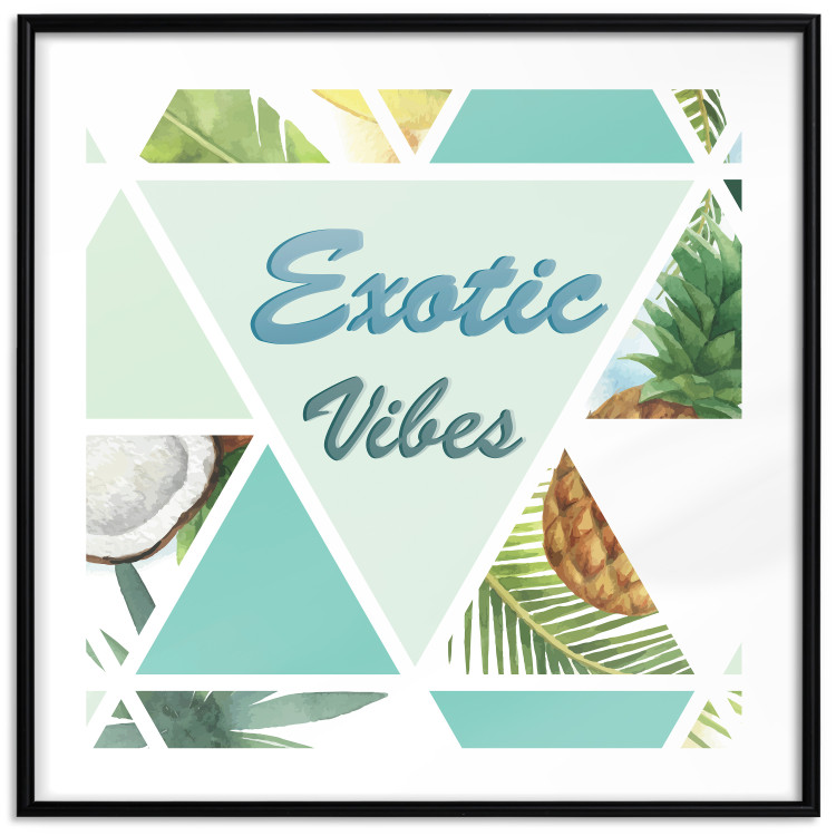 Wall Poster Exotic Vibes (Square) - summer composition with tropical food 114577 additionalImage 17