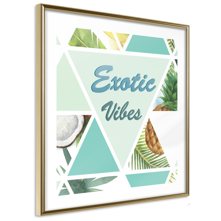 Wall Poster Exotic Vibes (Square) - summer composition with tropical food 114577 additionalImage 8