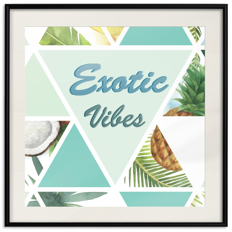 Wall Poster Exotic Vibes (Square) - summer composition with tropical food 114577 additionalImage 18