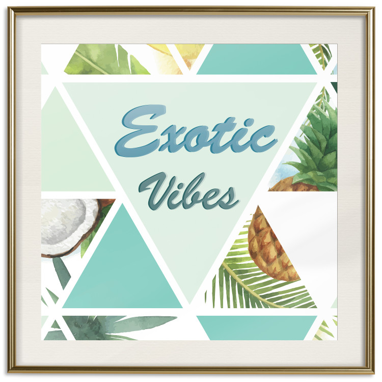 Wall Poster Exotic Vibes (Square) - summer composition with tropical food 114577 additionalImage 19