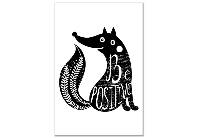Canvas Print Motivational Fox (1-part) - Animal with English Text 114777