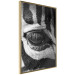 Wall Poster Close-up of a zebra's eye - black and white composition with animal motif 114877 additionalThumb 2
