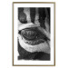 Wall Poster Close-up of a zebra's eye - black and white composition with animal motif 114877 additionalThumb 16