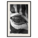 Wall Poster Close-up of a zebra's eye - black and white composition with animal motif 114877 additionalThumb 18