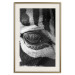 Wall Poster Close-up of a zebra's eye - black and white composition with animal motif 114877 additionalThumb 19