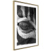 Wall Poster Close-up of a zebra's eye - black and white composition with animal motif 114877 additionalThumb 5
