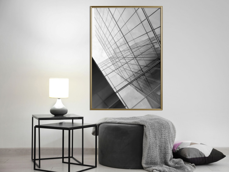 Wall Poster Glass Skyscraper - black and white composition with modern architecture 116677 additionalImage 5