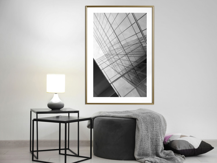 Wall Poster Glass Skyscraper - black and white composition with modern architecture 116677 additionalImage 13