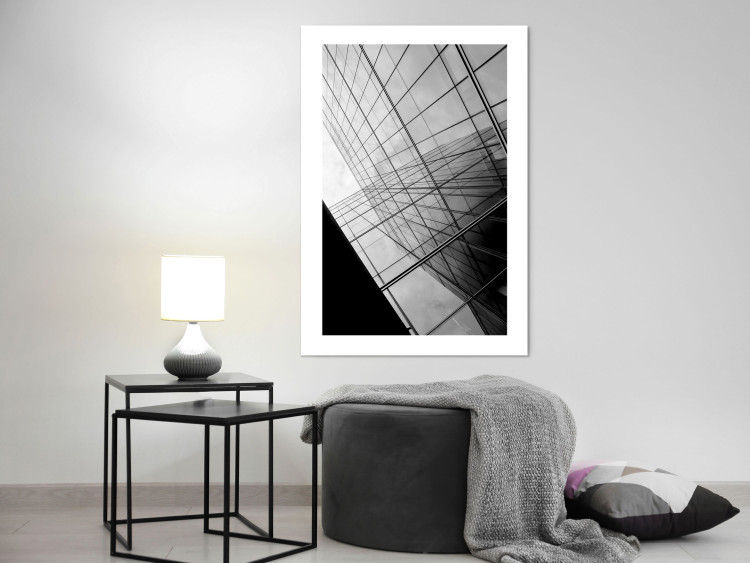 Wall Poster Glass Skyscraper - black and white composition with modern architecture 116677 additionalImage 2