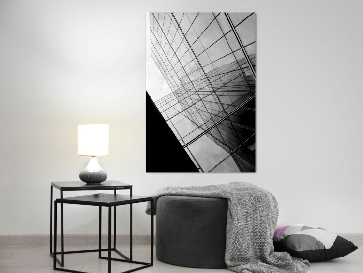 Wall Poster Glass Skyscraper - black and white composition with modern architecture 116677 additionalImage 17