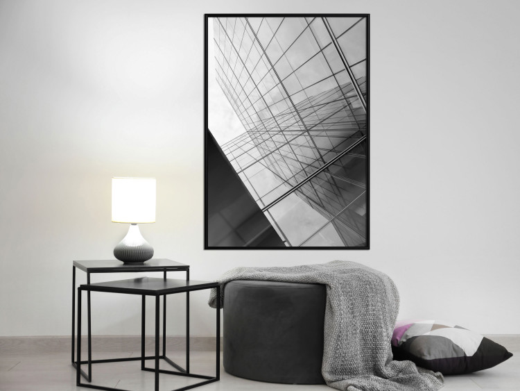 Wall Poster Glass Skyscraper - black and white composition with modern architecture 116677 additionalImage 3