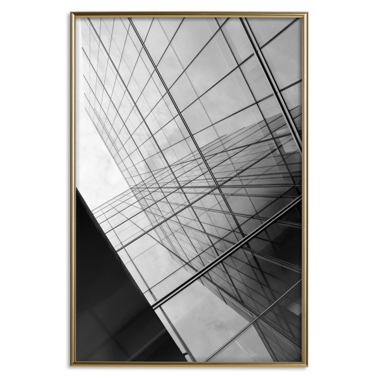 Wall Poster Glass Skyscraper - black and white composition with modern architecture 116677 additionalImage 16