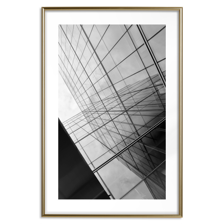 Wall Poster Glass Skyscraper - black and white composition with modern architecture 116677 additionalImage 14