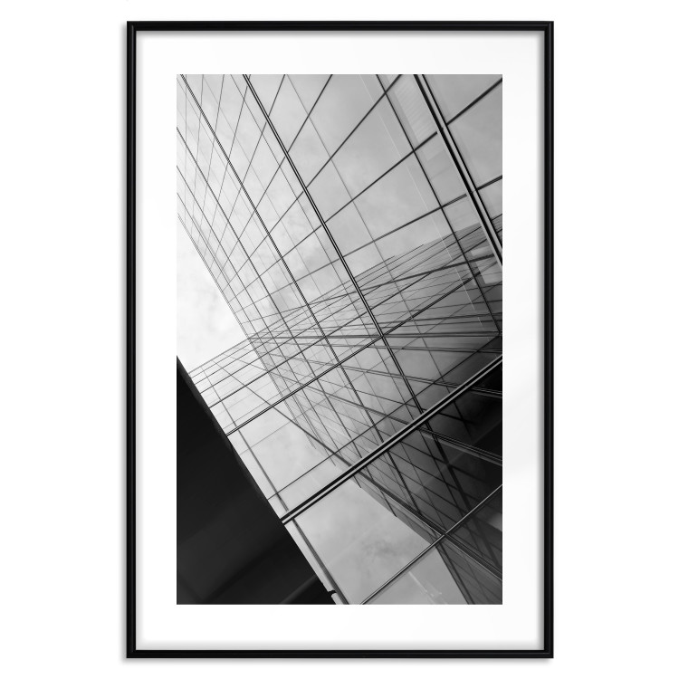 Wall Poster Glass Skyscraper - black and white composition with modern architecture 116677 additionalImage 15
