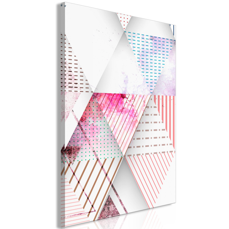 Canvas Triangular abstraction - geometric shapes in colorful patterns 117177 additionalImage 2