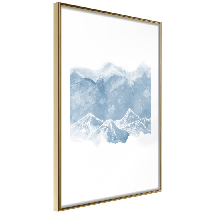 Wall Poster Icy Land - winter landscape of snowy mountains on a uniform background 117777 additionalImage 8