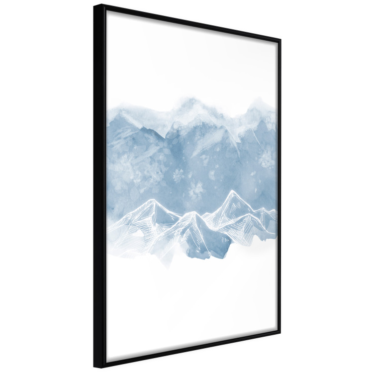 Wall Poster Icy Land - winter landscape of snowy mountains on a uniform background 117777 additionalImage 10