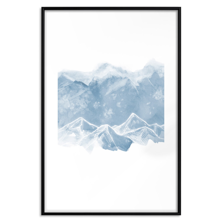 Wall Poster Icy Land - winter landscape of snowy mountains on a uniform background 117777 additionalImage 17